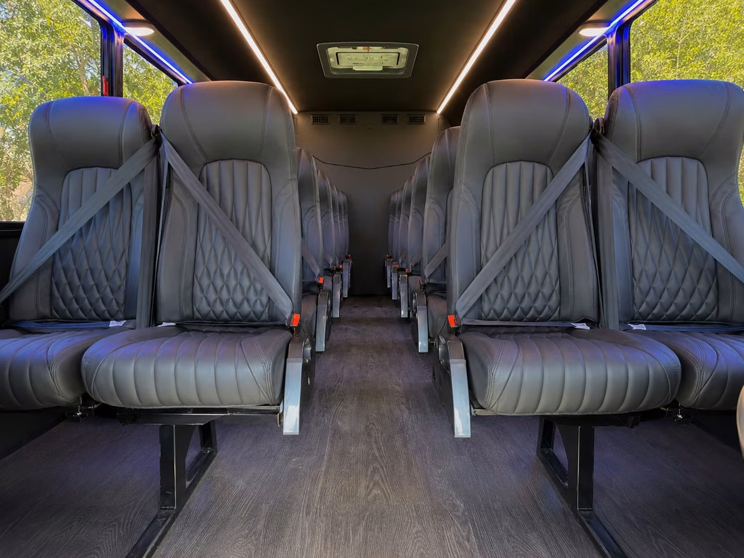 15 passenger minibus interior