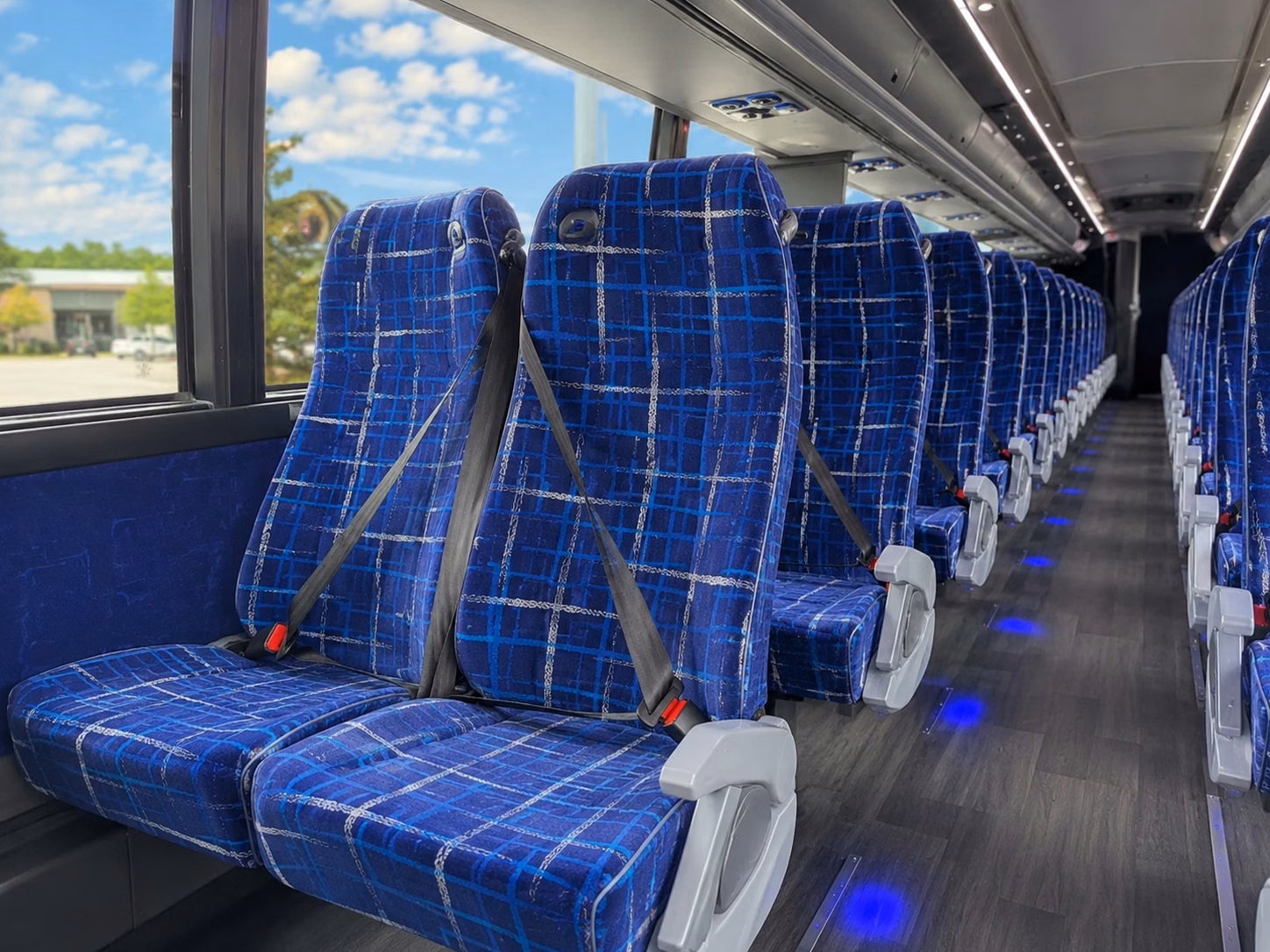 palm bay charter bus rental interior